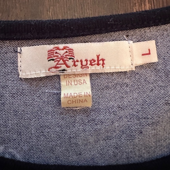 Aryeh Black & white flower print sweater dress women’s L - Picture 3 of 5